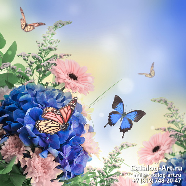 Printing images - Bleu flowers - ceilings design